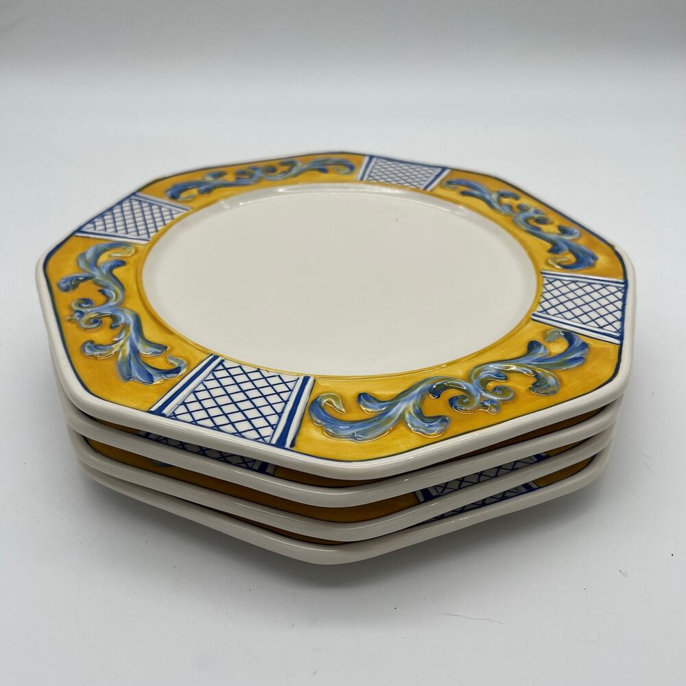 Fitz and Floyd Ricamo Trattoria 11" Dinner Plate Set 4